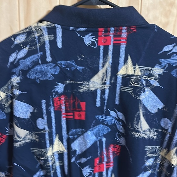 Natural Issue Nautical Print Polo Shirt - Picture 5 of 5